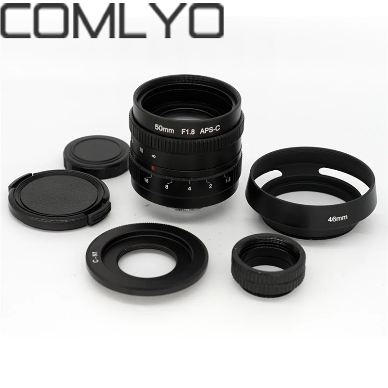 50mm f1.8 Micro Camera Lens for Sony NEX Nikon 1 V1 J1 V2 J2 + C Nikon