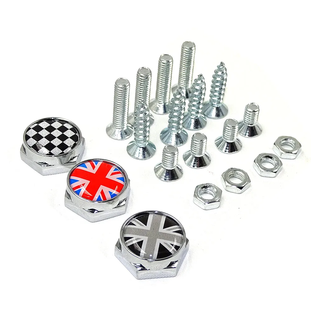 1Pcs Car Styling License Plate Nuts Anti Theft Screws For BMW MINI