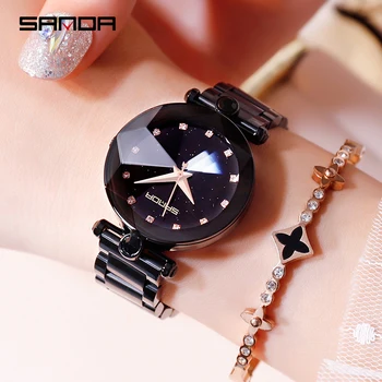 

SANDAN New style women watch leisure starry sky steel belt women watches luxury brand elegance water resistant watch women p257