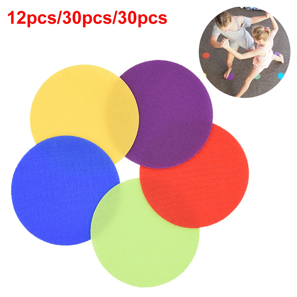 

6 Colors Round Flat Children Game Sports Preschool Magic Sticker Circles Spot Markers Sitting Training Tag Toys Classroom Floor