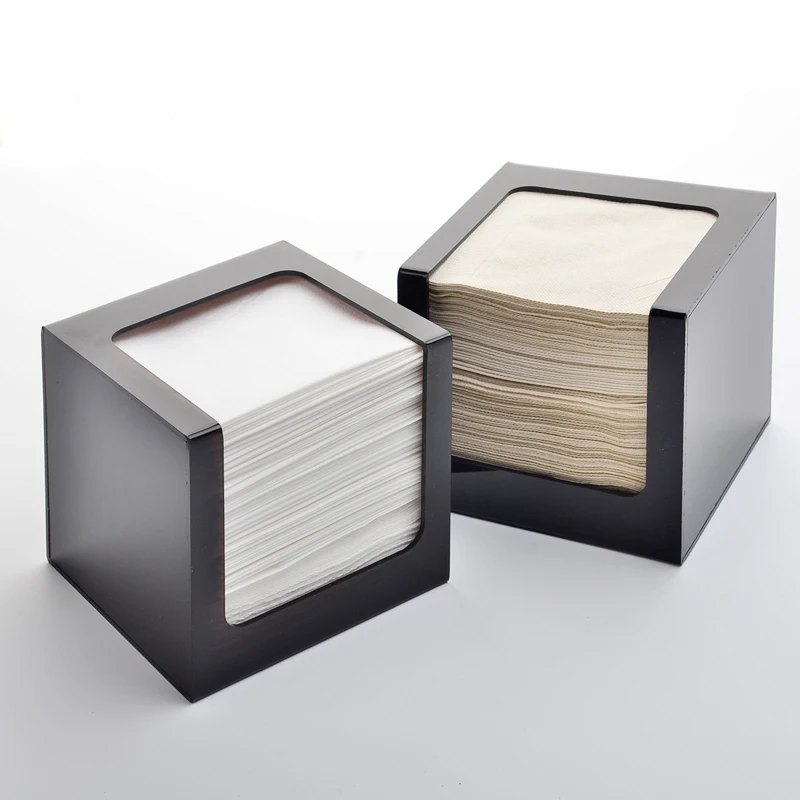 Модные Акриловые коробки для салфеток, держатель для хранения салфеток, квадратный диспенсер для салфеток TB006