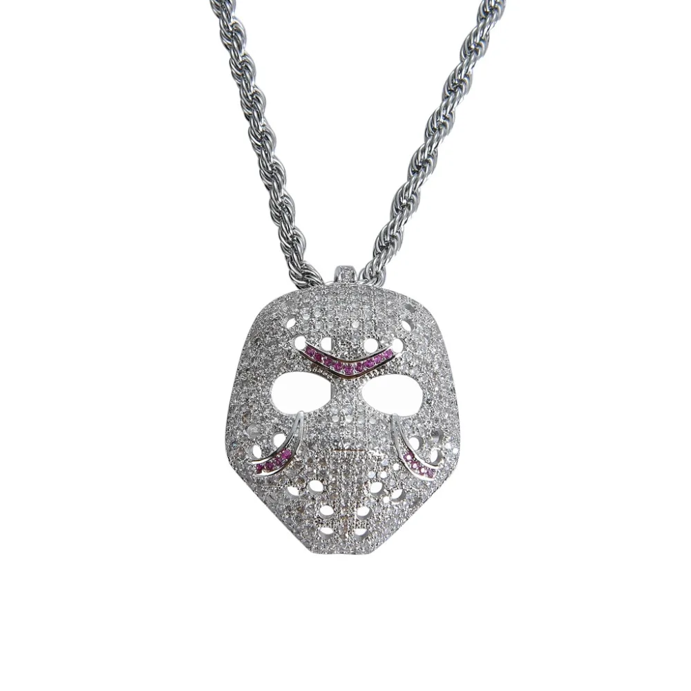 Hiphop Jewelry Micro Pave Mask Pendant (3)
