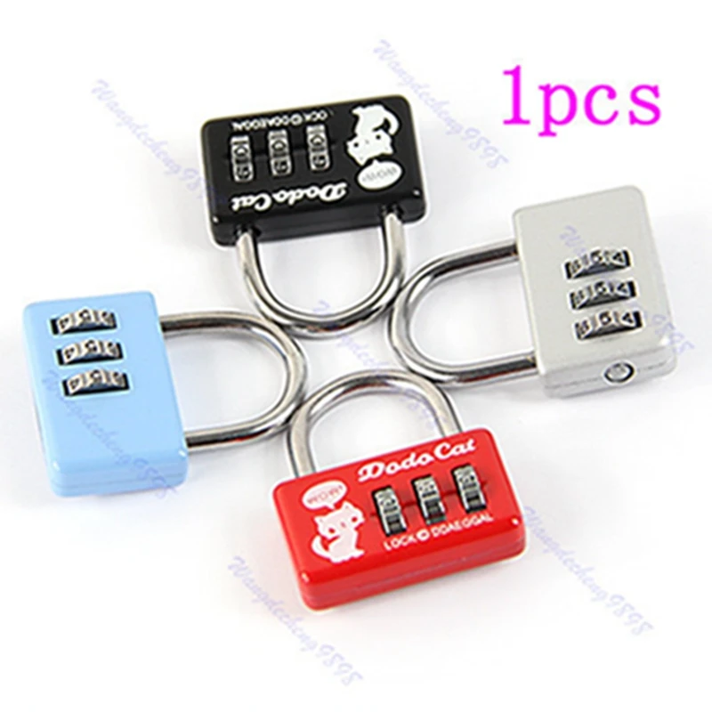 

Nice 1 pc Newest Mini Combination Luggage Suitcase 3 Digit Number Security Cable Lock Padlock