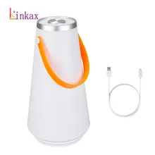 Креативный прекрасный портативный беспроводной светодиодный ночной Светильник для дома, настольная лампа, USB Перезаряжаемый сенсорный переключатель, уличный походный аварийный светильник