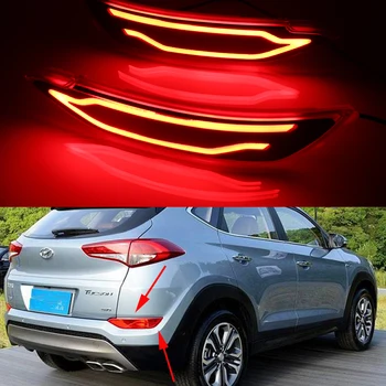 

Car Flashing for hyundai tucson 2015 2016 2017 2018 LED warning light rear lamp brake light rear bumper light reflector lamp