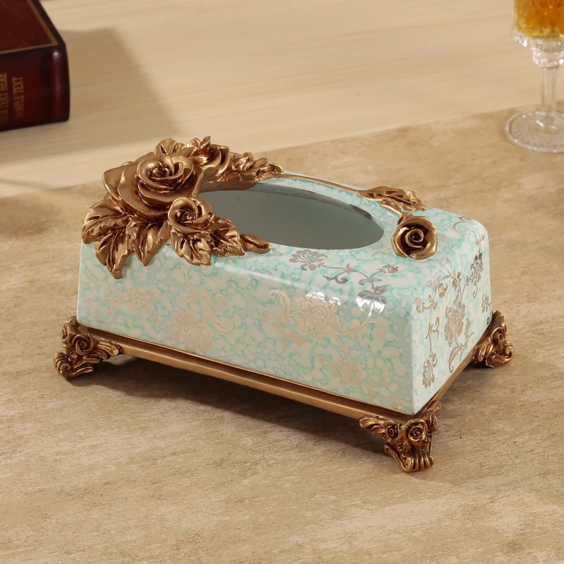 ^*Best Offers dining table, multifunctional storage box, European style retro carton, high-grade paper towel box, gift decorations