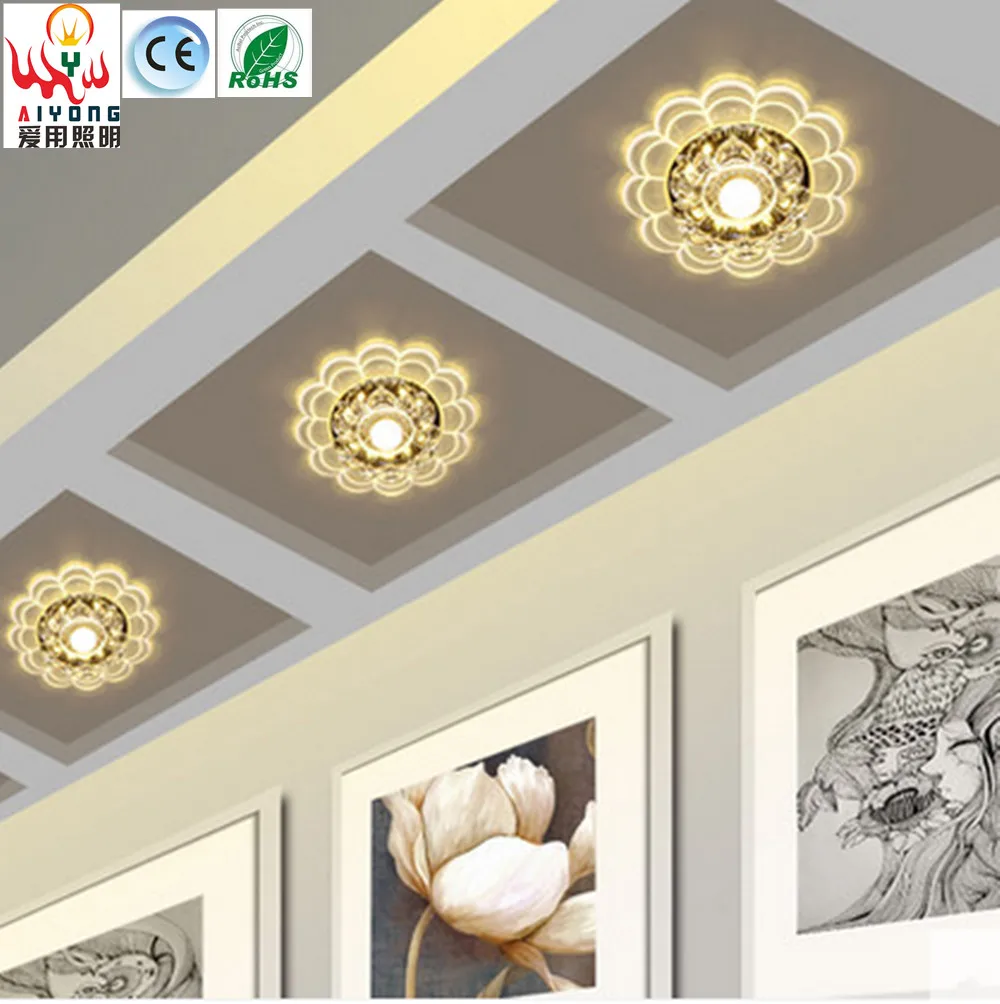

Crystal led spotlights color aisle 5W corridor porch living room downlight can be embedded ceiling ceilings