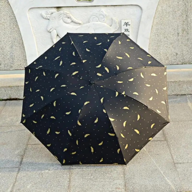 Солнцезащитные зонты двойного назначения Простой открытый солнцезащитный Зонт креативный сплав перо стиль зонтик дождь Ветрозащитный зонтик
