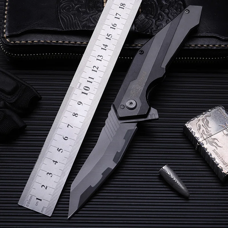 Купить Новый Бесплатная доставка Все стальные наружные тактические складные фрукты нож Самозащита пустыня Выживание туристические охотничьи нож...