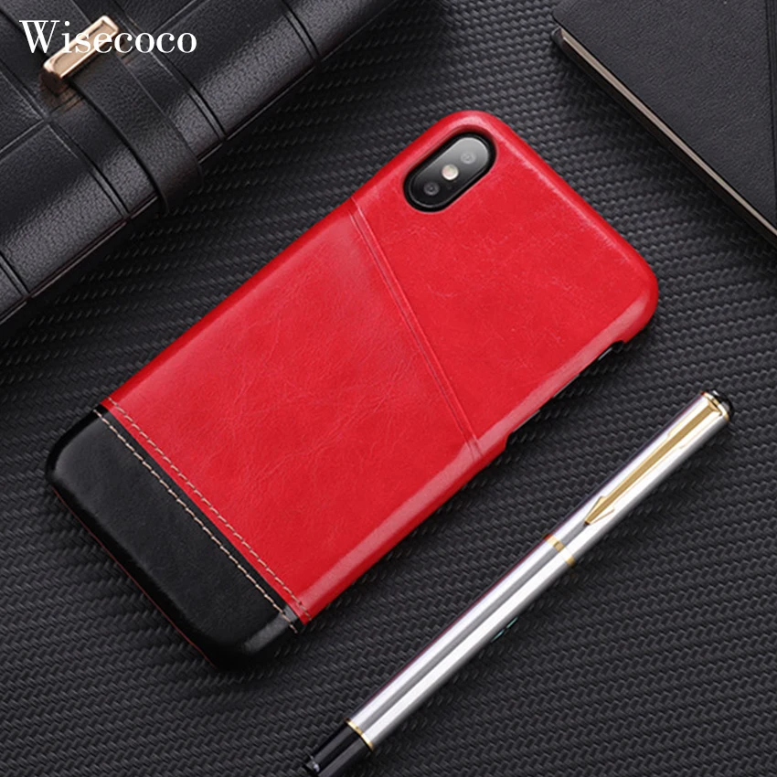 

Luxury Card Holder Case for Iphone X 8 7 6 Plus Retro Leather Wallet Shockproof Hard Back Cover Phone Coque for IPhone X Funda