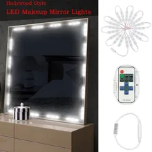 Зеркало для макияжа, 60LED светильник, лампа, комплект, косметический светильник для макияжа, зеркальная лампа, пульт дистанционного управления, регулируемый светильник яркости s