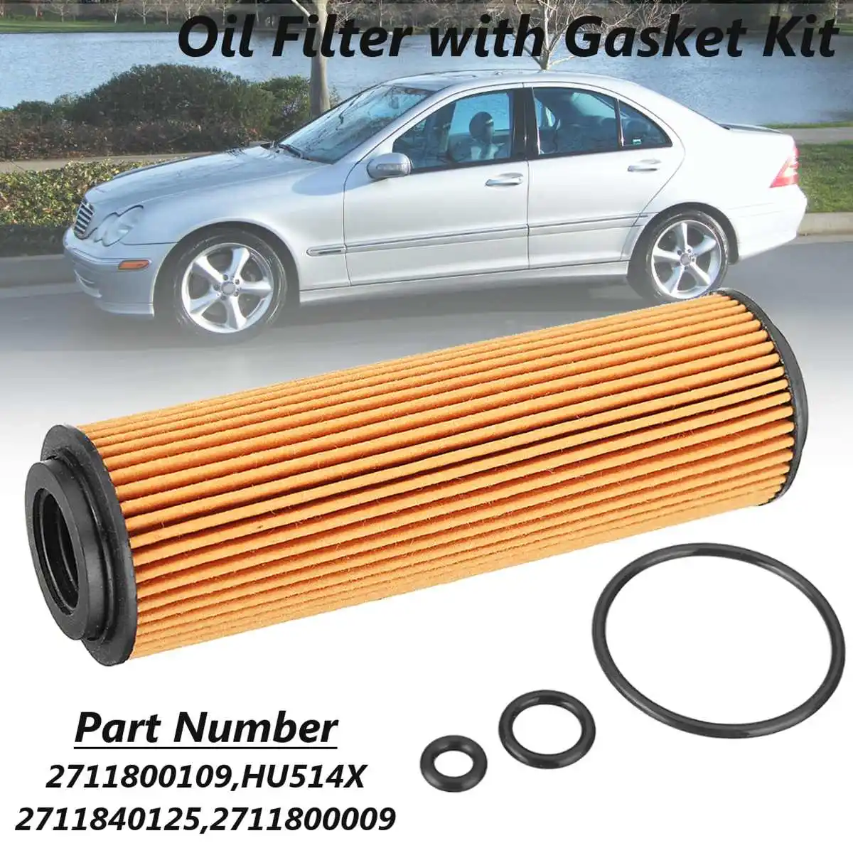 

engine parts oil filter for Mercedes sprinter W203 A209 S203 W211 E200 C180 C230 C200 2711800009 2711800109 2711840125