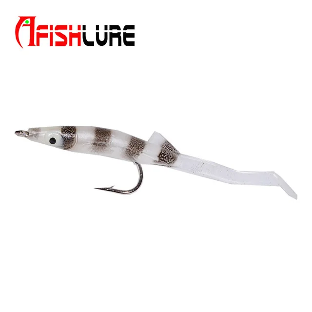 Afishlure, 6 шт./лот, рыбацкая Мягкая приманка, 8,5 см, 2,3 г, мягкий морской угорь, высокое качество, ложная приманка, весло, хвост, песок, угорь, рыболовные снасти, Pesca - Цвет: color 5