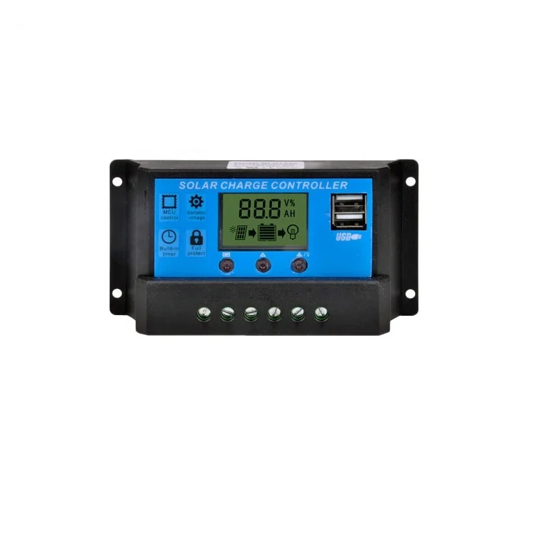 

30A 12V/24V PWM solar charge controlle LCD display solar panel battery for solar kit solar lighting for home use