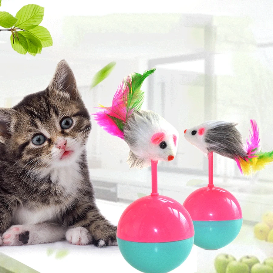 

Cute Cat Toy Plastic Mouse Interactive Training Tumbler Funny Puppy Toys Cats Play Games Brinquedo Pet Pets Accessories 50DC0025