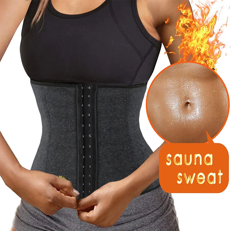 

NINGMI Gym Shirt Waist Trainer Cincher Corset Postpartum Neoprene Sauna Brace Slimming Strap Body Shaper Modeling Belt Shapewear