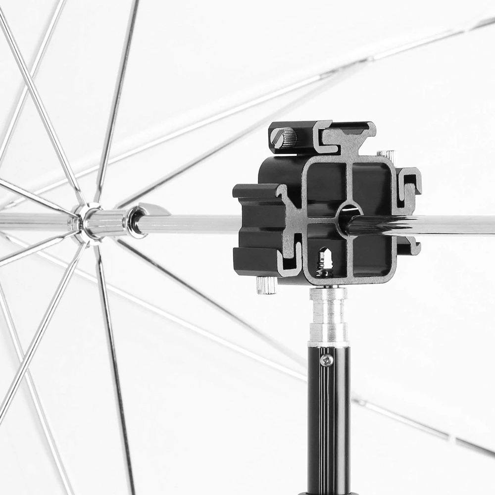 3 тройной Горячий башмак Кронштейн холодный Speedlite свет стенд зонтик держатель три