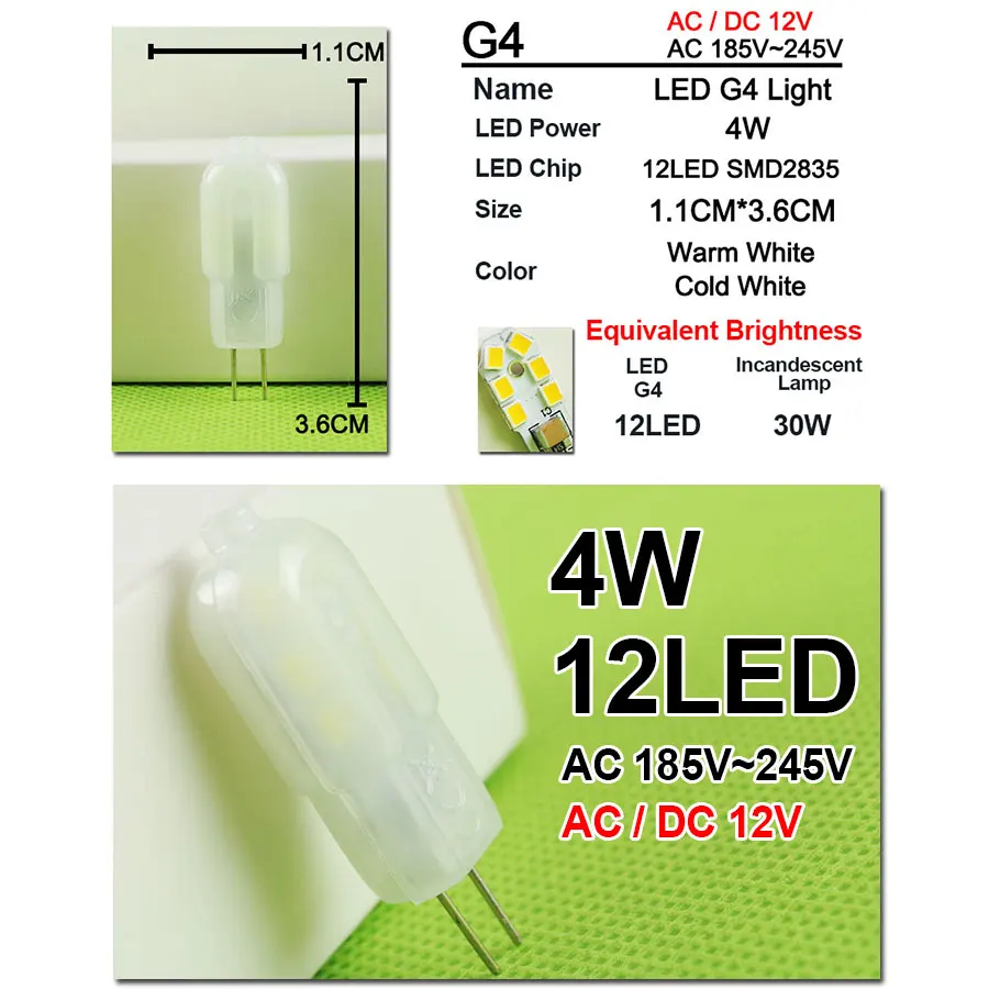 10 шт. светодиодный светильник G9 220 В с регулируемой яркостью/G4 AC DC 12 В/220 В светодиодный светильник 4 Вт 5 Вт 6 Вт 7 Вт сменный галогенный Кристалл лампада ампула Bombilla