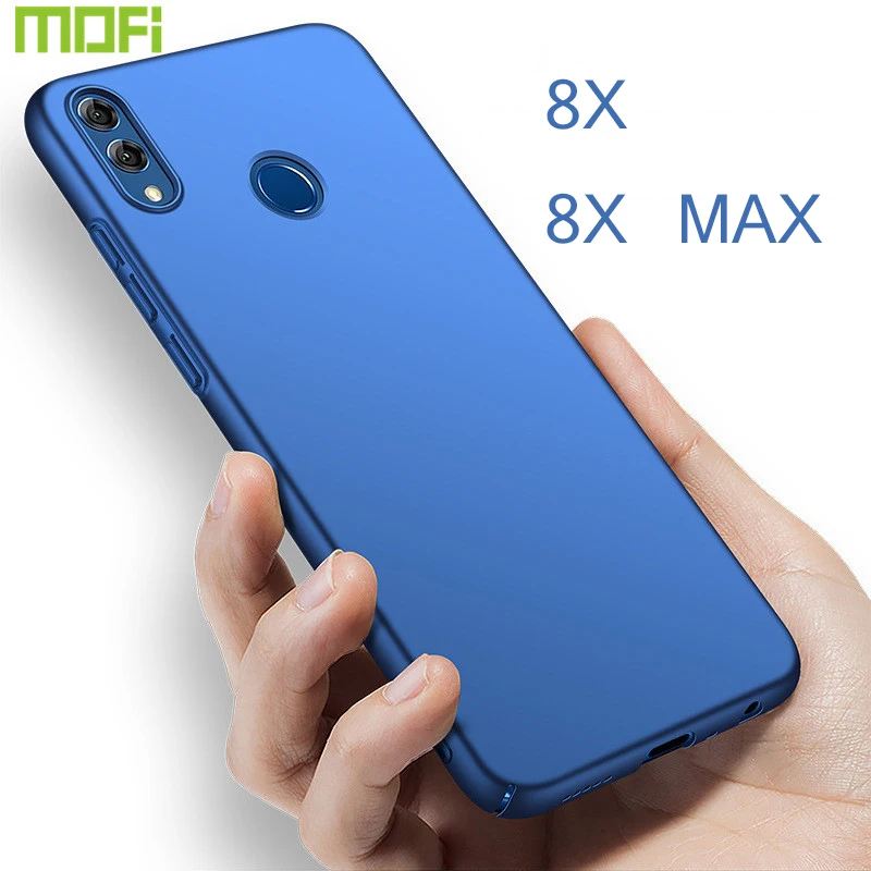 Чехол Honor 8X для Huawei чехол Mofi Max жесткая задняя крышка из ПК одноцветная тонкая Honor8X