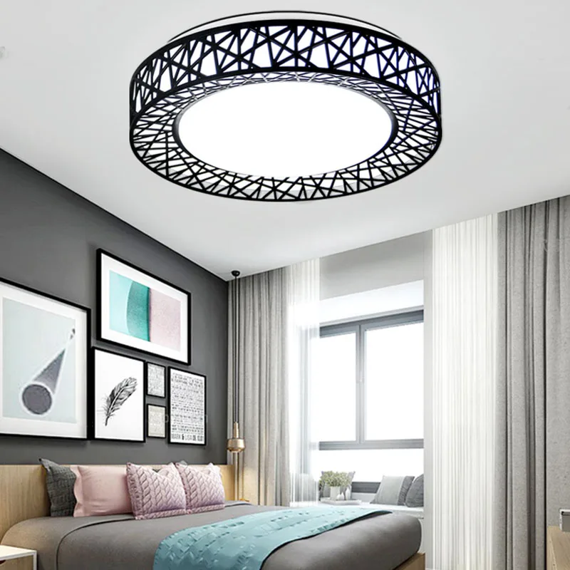 Luzes de Teto Sala de Estar Moderno e Minimalista Varanda do Quarto Ultra fino Rodada Levou Atmosfera Início Quarto Lâmpada Lâmpadas 2 Luzes de teto