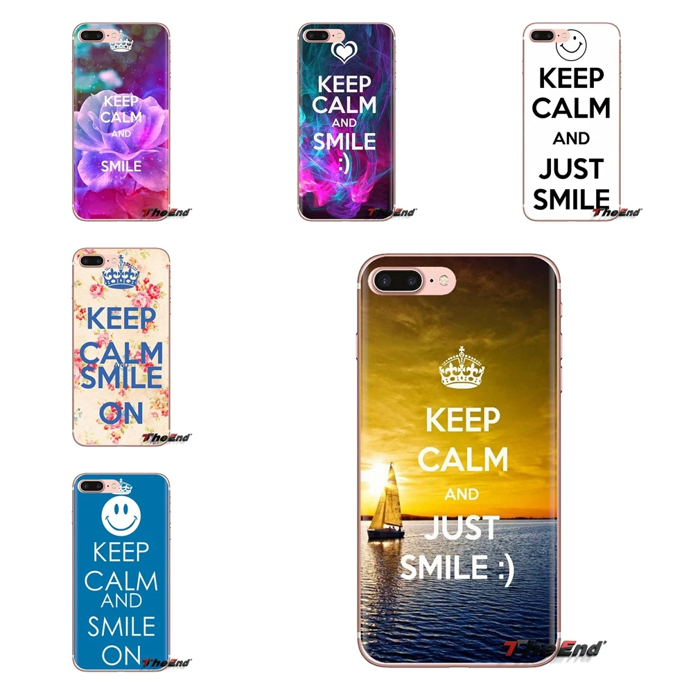 Прозрачный чехол из ТПУ для Samsung Galaxy J1 J2 J3 J4 J5 J6 J7 J8 Plus 2018 Prime 2015 2016 2017 Keep calm and Just smile On
