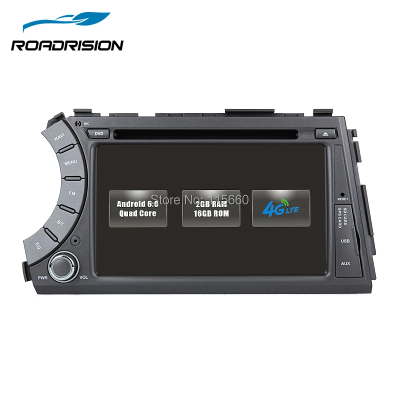 Roadrision Quad Core Android 6.0 автомобиль DVD GPS навигации для SsangYong Actyon/Kyron серый Поддержка