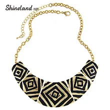 Shineland, новинка, женская мода, Ретро стиль, Золотой/Серебряный цвет, цветок, Массивное колье, массивные ожерелья, ювелирные изделия K13563