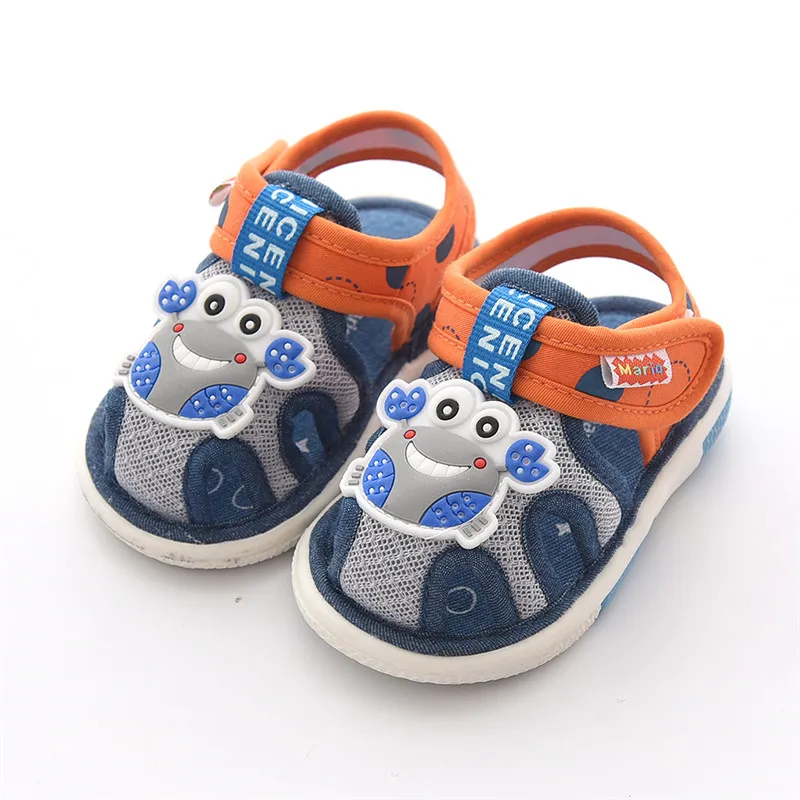 Детская обувь для маленьких девочек, обувь для первых шагов, супер качество, дешевая детская прогулочная обувь для мальчиков, летняя Уличная обувь, 11,5 см-14,5 см - Цвет: NAVY BLUE