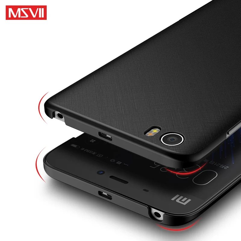 Msvii teléfono Fundas para Xiaomi mi 5 mi 5 Pro caso de negocios para Xiaomi mi 5 geométrico abstracto duro primer cubierta trasera de plástico
