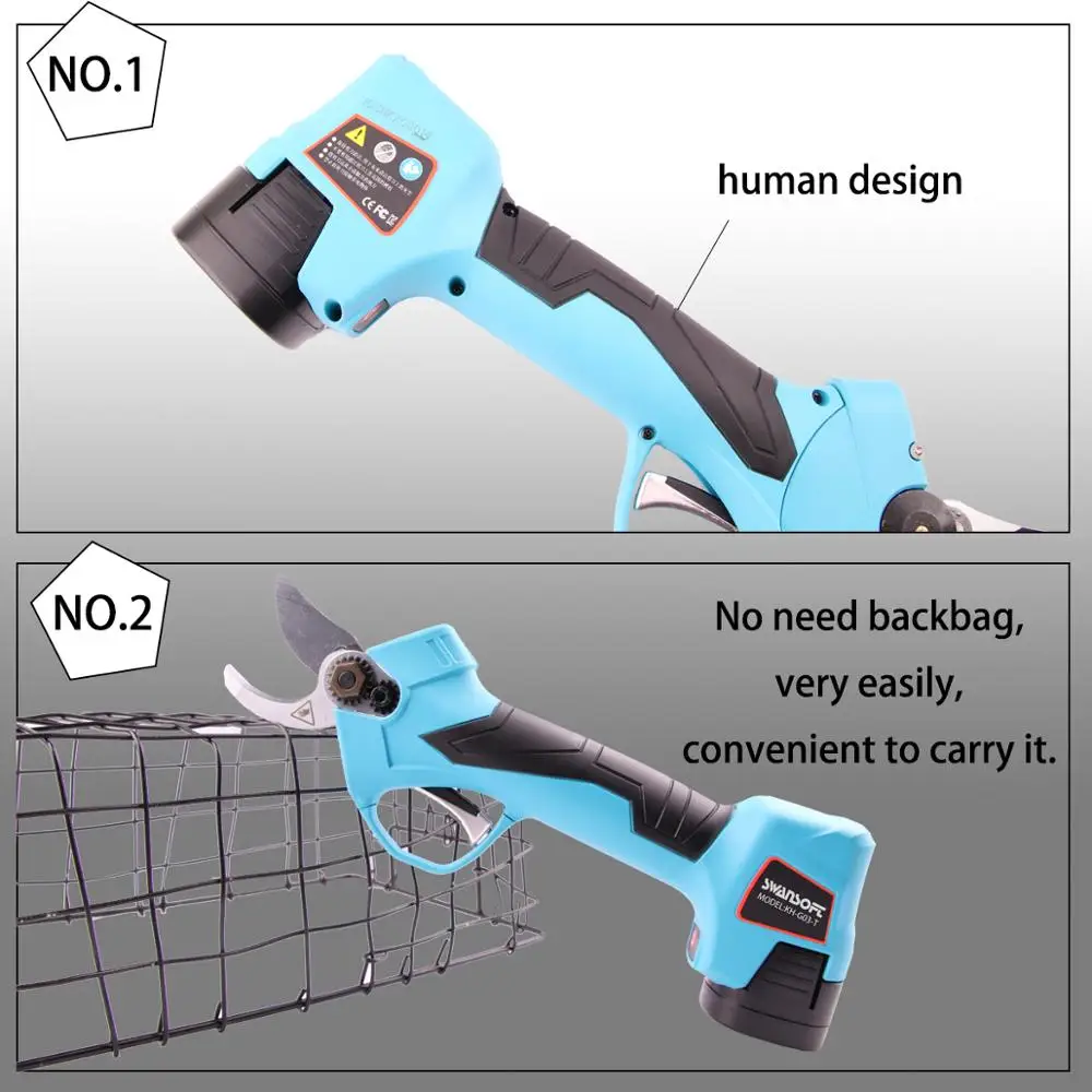 Беспроводной Электрический секатор, две батареи для 7 часов работы