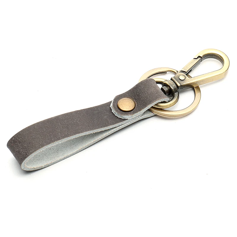 MVA брелок ручной работы кожаный брелок для ключей чехол для ключей авто брелок для женщин мужские аксессуары унисекс прочные подарки - Цвет: 9085I3gray