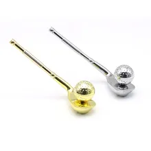 Длинный Рот металлическая курительная трубка форма «гольф» Съемная сигаретная трубка курительная сигара трубка держатель для сигарет для мужчин подарок