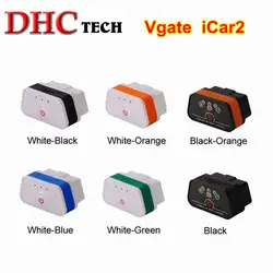 6 цветов Vgate iCar2 с Bluetooth или wifi Мини ELM327 OBD2 сканер диагностический инструмент адаптер для Android/PC/IOS считыватель кодов