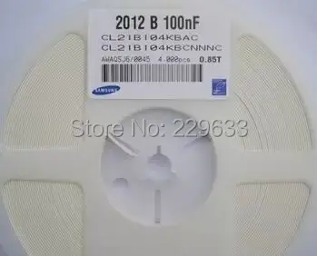 Бесплатная доставка 4000 шт./лот новый SMD 0805 0 1 мкФ 100nF 104 K с алюминиевой крышкой 50В X7R