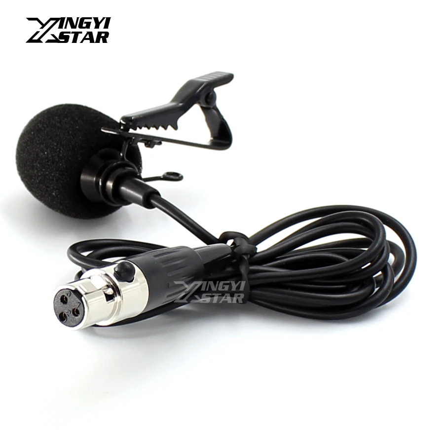 Профессиональный микрофон Lapela Mini XLR 3 Pin TA3F зажим для галстука петличный нагрудный