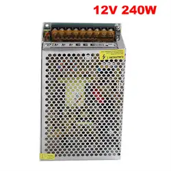 AC-DC 12 V 20A импульсный источник питания 240 Вт Светодиодный драйвер dc12v мощность, Алюминий AC110V 220 V в 12 v освещение Трансформатор для светодиодных