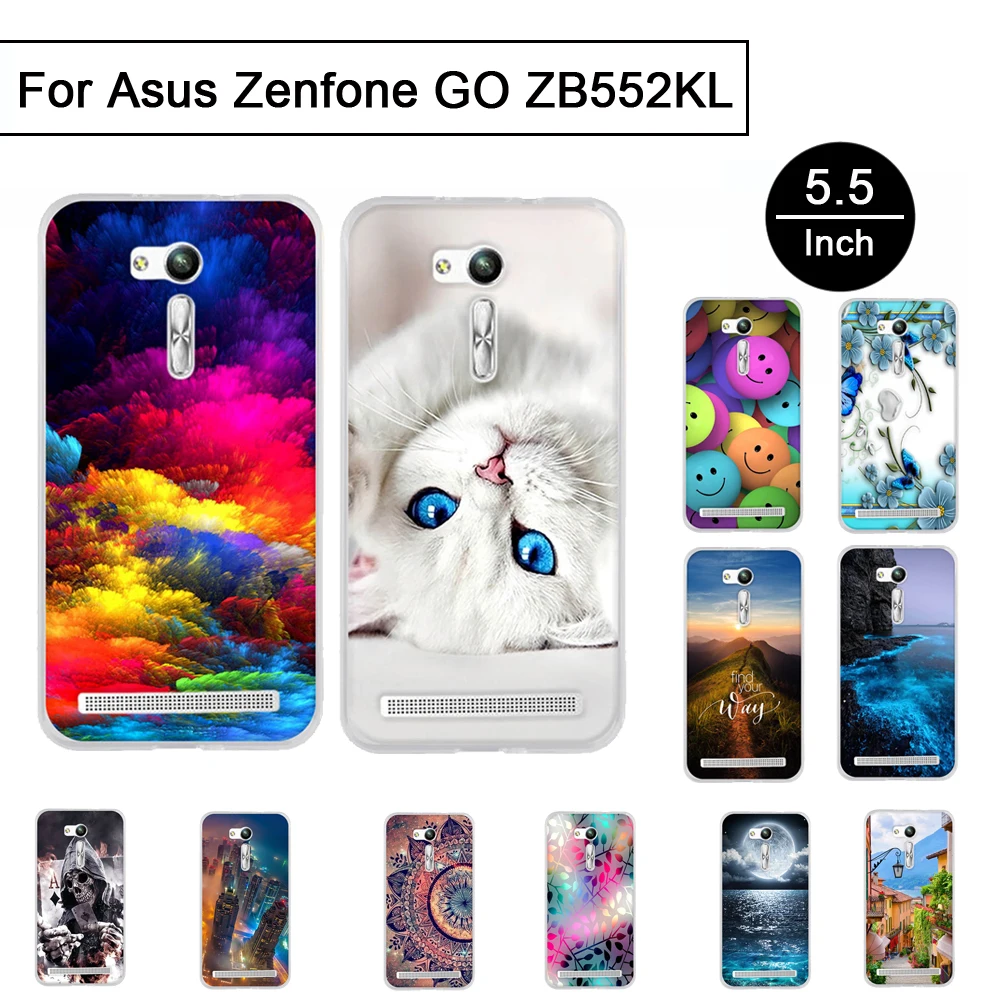 Чехол для Asus Zenfone Go ZB552KL мягкий силиконовый чехол 5 дюйма телефона zb552kl | Мобильные