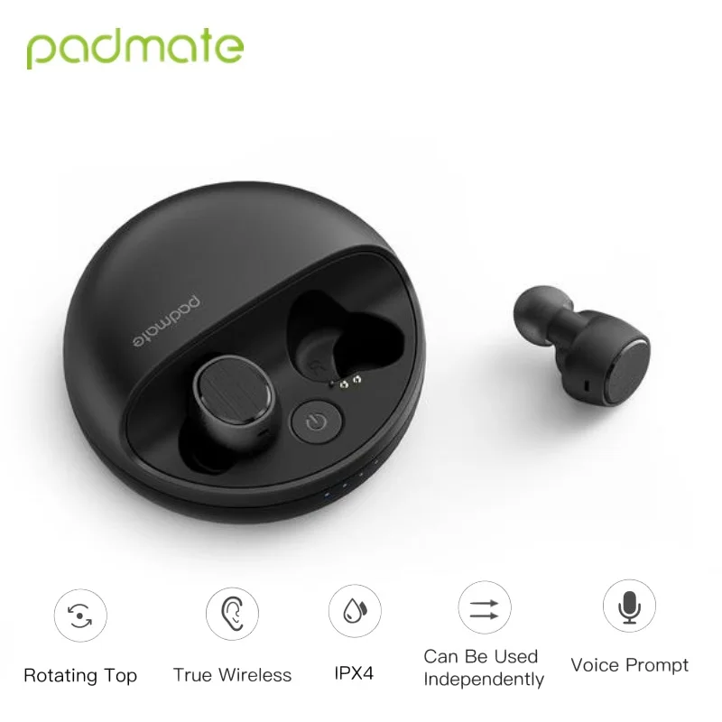 Padmate X12 TWS настоящий беспроводной Bluetooth 5 0 Наушники Hi Fi стерео звук в ухо Спортивная
