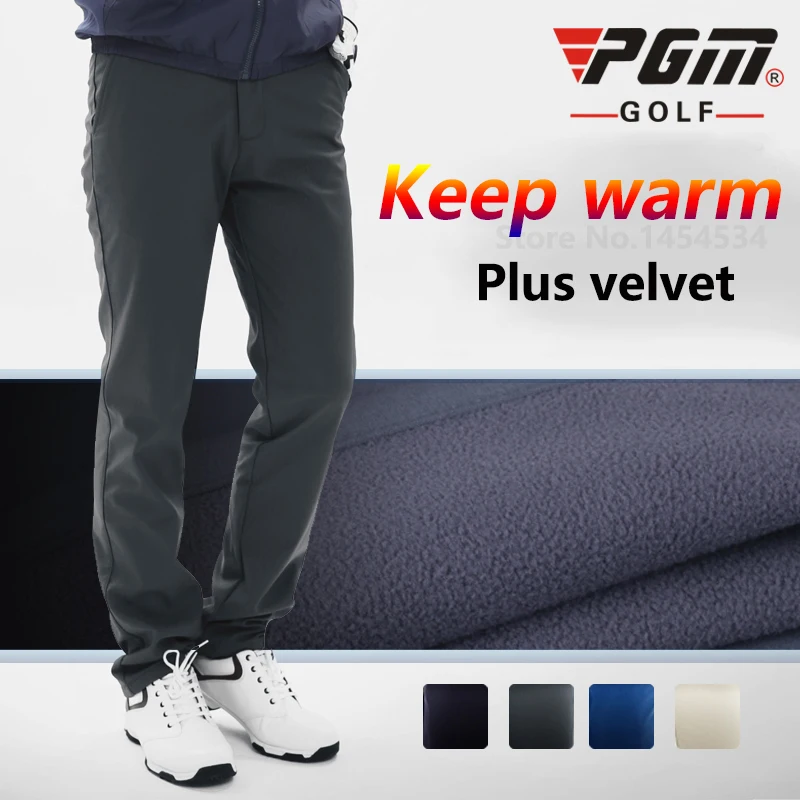 PGM высококачественные осенние ветрозащитные спортивные штаны мужские зимние плюс бархатные теплые длинные тонкие брюки De Golf одежда Hommes одежда