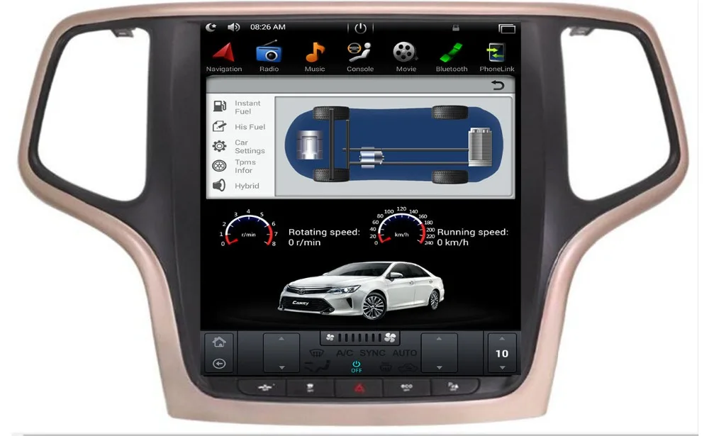 Perfect 4G LTE Android 7.1 6.0 Tesla style Car GPS Navigation For JEEP Grand Cherokee 2014-2018 headunit multimedia player No DVD player 4