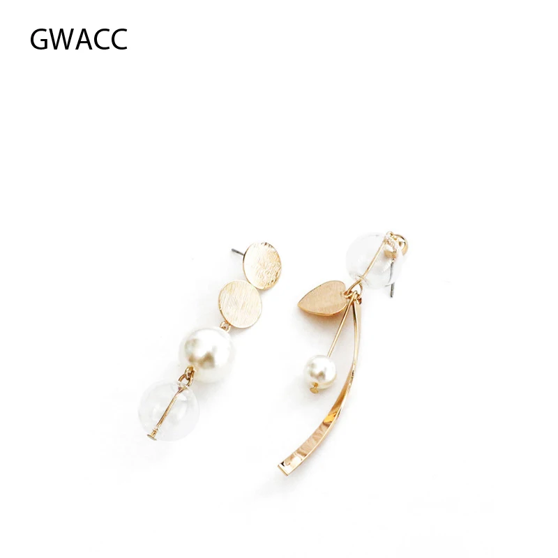

GWACC Heart Pearl Drop Earrings Long Creative Fashion Mermaid Earrings For Women Irregular Natural Freshwater Pearl Jewelry