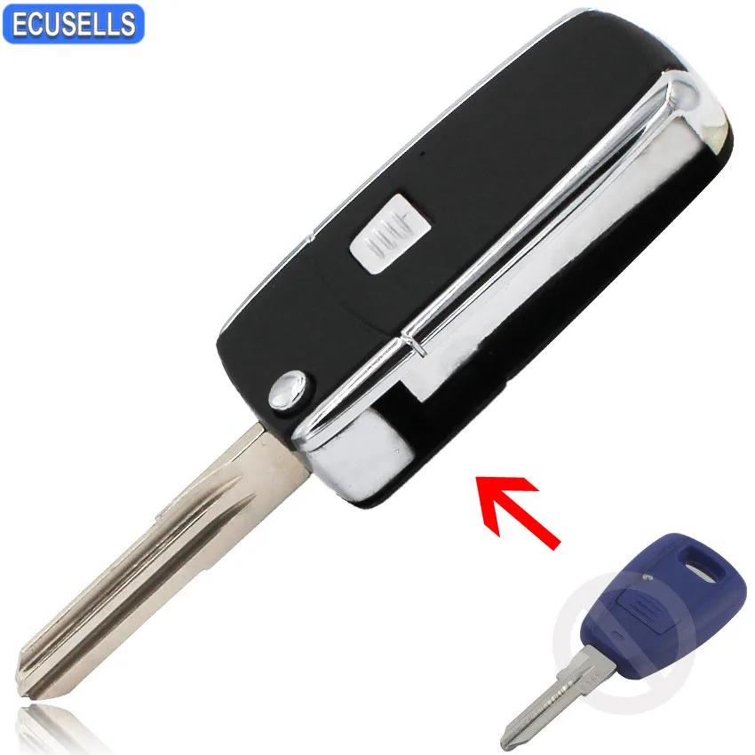 

Modified Folding Flip Remote Key Shell Case Fob 1 Button Smart Car Key Housing Cover for Fiat Punto Bravo Doblo Uncut Blade