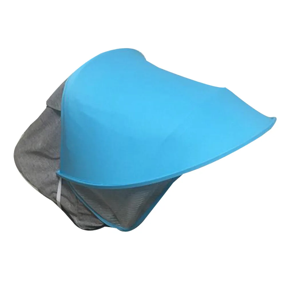 Детский навес для коляски анти-УФ ткань солнцезащитный тент из ткани чехол для коляски солнцезащитный козырек ветрозащитный для ребенка для коляски сиденье - Цвет: Синий