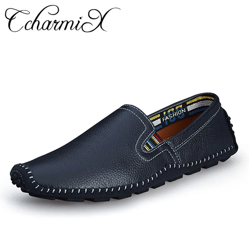 CcharmiX/большой размер 47; Мужская обувь из натуральной кожи без застежки; повседневные лоферы из натуральной кожи; мужские мокасины; итальянская дизайнерская обувь