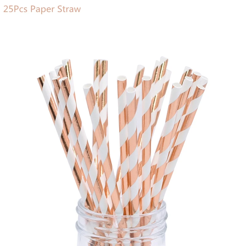 25pcs paper straw