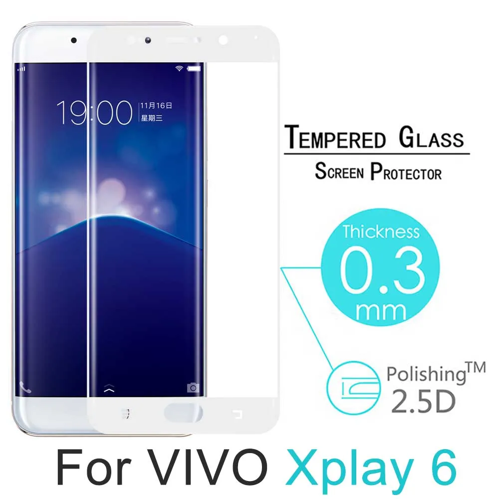 Закаленное стекло для Vivo Xplay 6 оригинальное 9H 3D полное покрытие точная