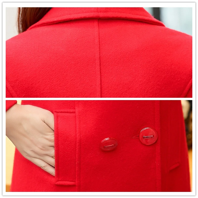 2018 New Hot Sale Woman Wool Coat Winter thick Jacket Women Slim Woolen Long Cashmere Coats Cardigan Jackets Elegant Blend