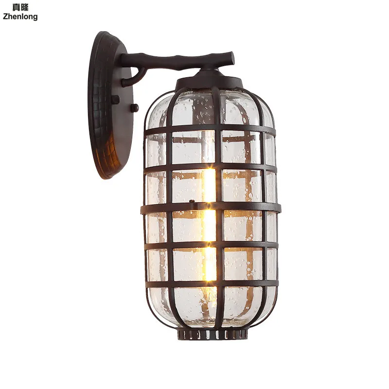 

Outdoor Wall Light Balcony Villa Exterior Wall Entrance Door Garden Lights Glass Sun Room Terrace E27 Bulb Wall Lamp 110V/220V