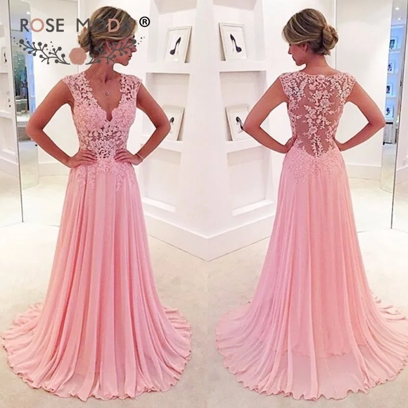 light pink evening dress
