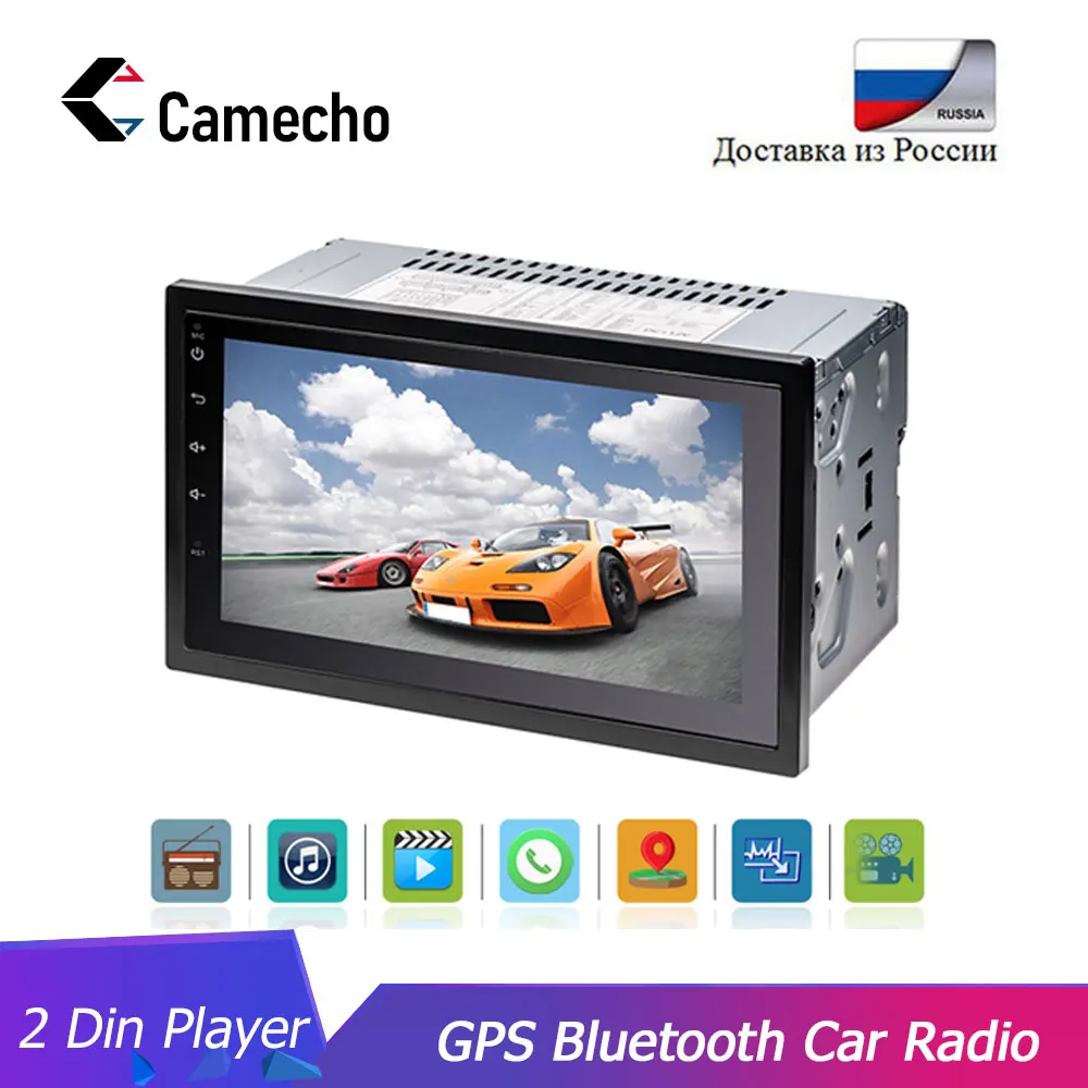 Camecho 2 din Автомобильный Радио мультимедийный плеер Android 6 0 gps навигация 7003RC